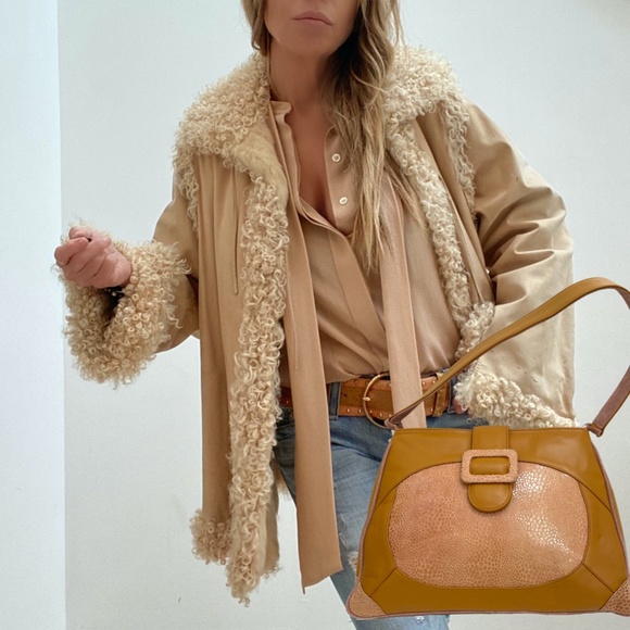 NWOT Leather & Snakeskin Shoulderbag perfect size - Picture 11 of 11